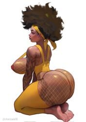 1girls athletic athletic_female big_breasts breasts brown_body brown_skin busty charcoalx00 cleavage curvaceous curvy curvy_female curvy_figure dark-skinned_female dark_skin digital_drawing_(artwork) digital_media_(artwork) eyebrows eyelashes eyes female female_focus female_only fishnets fit fit_female gigantic_breasts hair hips hourglass_figure huge_ass huge_breasts human large_breasts legs lips massive_breasts nipple_piercing nipple_slip nipples nipples_showing original original_character thick thick_legs thick_thighs thighs top_heavy upper_body voluptuous waist wide_hips yellow_clothing yellow_fishnets