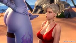 1futa 1girls 3d amelie_lacroix angela_ziegler animated ass ass_focus beach big_ass big_ass_(futa) blizzard_entertainment blonde_hair blowjob collar cum cum_on_face dat_ass exposed_ass exposed_penis eyeshadow facial fat_ass fellatio female futa_on_female futanari hands_on_hips highres kachigachi lifeguard lifeguard_mercy lifeguard_swimsuit mercy nail_polish no_panties no_penetration no_sex no_sound on_knees oral oral_sex out_of_frame outdoor_sex outdoors outside overwatch penis ponytail red_nail_polish red_nails sex source_request video widowmaker