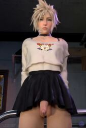 1boy 3d animated blonde_hair cloud_strife crossdressing femboy final_fantasy final_fantasy_vii foreskin lewdsio looking_at_viewer male male_only no_sound penis seductive_look skirt smooth_skin solo twink video video_game_character yaoi