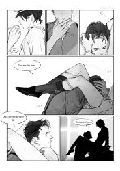 2boys alternate_universe black_and_white bottomless bratty_submissive comic dc dc_comics gay gay_blowjob hand_on_head head_between_legs head_between_thighs jason_todd jaytim legs_over_partner's_shoulders legs_over_shoulders looking_at_another looking_down looking_up male male/male male_only more_at_source navy_uniform oral oral_sex red_hood_(dc) red_robin sailor_uniform slow_sex smoking smoking_during_sex submissive tim_drake toiriot yaoi