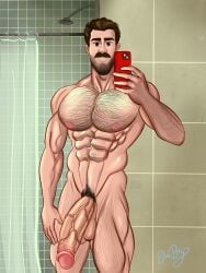 1boy abs armpits bara bathroom biceps big_chest big_cock big_pecs big_penis bill_andersen blueboybara boner bulging_biceps caucasian caucasian_male cellphone daddy dilf disney erect_penis erection hairy_chest hard_on huge_chest huge_cock huge_pecs huge_penis inside_out male male_only muscle_growth muscles muscular muscular_male nude pecs pixar selfie solo solo_male thick_thighs uncut veiny_penis