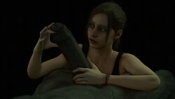 3d capcom claire_redfield foreskin foreskin_insertion foreskin_play handjob monster mr_x partial_male penis penis_awe resident_evil resident_evil_2 resident_evil_2_remake tagme the_vice_art two-handed_handjob