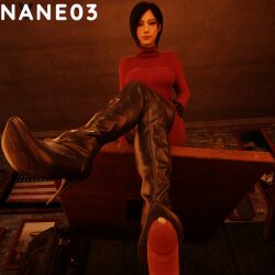 3d ada_wong bootjob boots cum female female_domination femdom footjob nane03 pov resident_evil resident_evil_4 resident_evil_4_remake shoejob stepped_on submissive submissive_male