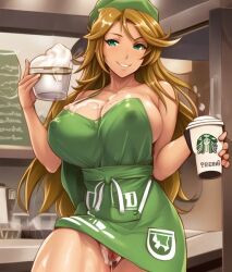 ai_generated big_breasts starbucks tagme