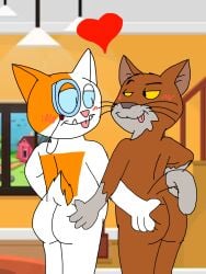 ass ass_grab blush brother_bob catphrase disney feline fungrip98_(artist) furry gay male manx_cat monocle nude the_aristocats thomas_o'malley