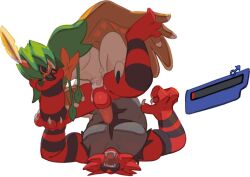 2boys cum cum_in_ass cum_inside dangpa decidueye gay incineroar male male/male male_only male_penetrated male_penetrating pokemon pokemon_(species) pokemon_sm