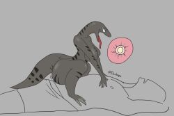 anthro dajoups duo female hi_res human iguanid lizard male male/female mammal reptile scalie