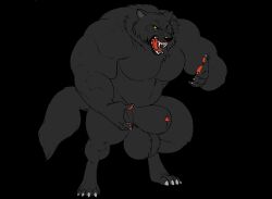 anthro balls big_balls big_muscles big_pecs big_sheath canine huge_balls itzcharlie kosmonius male male_only musclegut muscular muscular_male pecs penis sheath snarling solo solo_male thick_sheath tip werewolf wolf