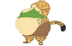 after_vore belly belly_button benjamin_clawhauser big_belly cheetah fat hand_on_head huge_belly itzcharlie kosmonius male male_only moobs morbidly_obese morbidly_obese_male nipples obese obese_male oral_vore overweight overweight_male shorts solo solo_male tank_top vore zootopia