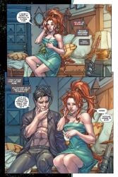 1boy 1girls abs amazonian arif_prianto artemis_(dc) artemis_of_bana-mighdall bed bedroom busty canon canon_couple canonical_scene comic curvaceous curvy curvy_body curvy_female curvy_figure dc dc_comics dialogue english_text female ginger hourglass_figure jason_todd long_hair long_ponytail male male/female morning_after muscles muscular muscular_female muscular_male official_art on_bed paolo_pantalena ponytail red_hair red_hood_(dc) red_hood_and_the_outlaws redhead speech_bubble straight suggestive suggestive_dialogue text voluptuous voluptuous_female western_art