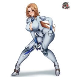 breasts clothing erect_nipples erect_nipples_under_clothes hair hips huge_breasts large_breasts long_hair nipples original_character pzpana wide_hips