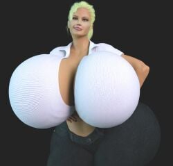 3d 3d_(artwork) big_breasts breasts breasts_bigger_than_head elise_riggs enormous_breasts gigantic_breasts huge_breasts jackd22 jeans ssx