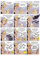 1990s 1999 1boy 20th_century 2girls amazon big_breasts blonde_female blonde_hair blonde_male blonde_pubic_hair blowjob breasts castaway chubby_female clothed_male comic comic_page dialogue dominant_female embarrassed embarrassed_nude_male enm fat_woman hairy_penis island light-skinned_female light-skinned_male long_hair measuring_penis naked naked_female naked_male nipples nude nude_female nude_male page_5 penis penis_measuring pierre_seron pubic_hair shackled shackled_wrists shackles short_hair smaller_female sucking_penis tan-skinned_female ugly_female white_hair