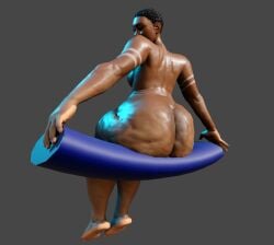 1girls african_female big_ass big_butt black_body cellulite female female_only primitive solo thick_thighs tribal