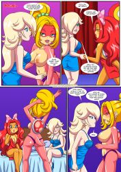 anthro bbmbbf comic koopaling mario_(series) nintendo palcomix peach_x_wendy_4_(comic) pom_pom_(mario) princess_rosalina scalie super_mario_bros. wendy_o._koopa yuri