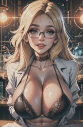 1girls 2023 ai_generated blonde_hair curvy curvy_female curvy_figure hi_res huge_breasts katie3dx original original_character solo_female solo_focus stable_diffusion