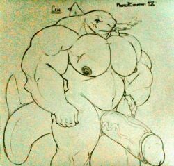 anthro balls belly belly_button big_balls big_muscles big_pecs big_penis ceal_(ghost_bussy) fin fin_piercing fish huge_balls huge_cock itzcharlie kosmonius male male_only marine musclegut muscles muscular muscular_male nipples nose_piercing nose_ring pecs pencil_(artwork) penis pierced_nose piercing piercings scar scars shark smoking solo solo_male tail thick_thighs veiny_penis