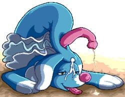 blue_body bodily_fluids brionne cum cum_inside cum_on_face cum_on_self digital_media_(artwork) feral flygon_(artist) generation_7_pokemon genital_fluids genitals leaking_pre male mammal marine nintendo penis pink_nose pinniped pixel_(artwork) pokemon pokemon_(species) precum ripparu sea_lion solo tongue