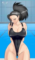 1girls asian asian_female light-skinned_female light_skin momo_yaoyorozu mr_sithums my_hero_academia straight_hair