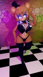 1girls 3d 3d_(artwork) alternate_version_available anthro big_breasts blue_eyes breasts brown_fur cally3d clazzey cryptiacurves curvy fazclaire's_nightclub female female_only five_nights_at_freddy's fnaf freddy_(fnaf) fredina's_nightclub fredina_(cally3d) frenni_(cryptia) frenni_fazclaire furry hourglass_figure looking_at_viewer scottgames thick_thighs voluptuous vxast wide_hips