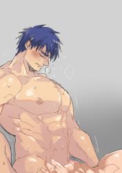 blush fire_emblem fire_emblem:_path_of_radiance fire_emblem:_radiant_dawn ike_(fire_emblem) kamabokozin male male_only naked_male no_visible_genitalia sweating