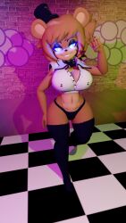 1girls 3d 3d_(artwork) alternate_version_available anthro big_breasts blue_eyes breasts brown_fur cally3d clazzey cryptiacurves curvy fazclaire's_nightclub female female_only five_nights_at_freddy's fnaf freddy_(fnaf) fredina's_nightclub fredina_(cally3d) frenni_(cryptia) frenni_fazclaire furry hourglass_figure looking_at_viewer scottgames thick_thighs voluptuous vxast wide_hips