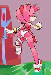 1girls amy_rose anthro ass blush boots bracelet clothed clothing dress female furry gloves hairband jublee_art mob_face panties pantyshot pink_body sega sonic_(series) sonic_the_hedgehog_(series) tail upskirt