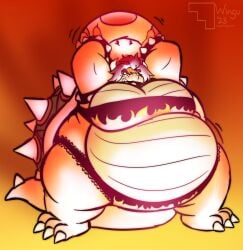 1girls big_breasts bowser breasts female female_bowser female_only genderswap genderswap_(mtf) mario_(series) mushroom rule_63 solo super_mario_bros. tagme wolforb2000