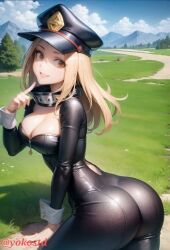 1girls ai_generated ass big_ass big_breasts bikini blonde_hair breasts camie_utsushimi female female_only lake my_hero_academia oppai smooth_skin swimsuit swimwear thick_thighs tight_clothing tights utsushimi_camie yokostd