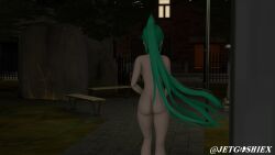 1girls 3d ass completely_nude completely_nude_female embarrassed embarrassed_nude_female enf exhibitionism female female_only green_hair jetnsfw long_hair naked naked_female nude nude_female outdoors outside park pneuma_(xenoblade) sfm solo solo_female streaking xenoblade_(series)