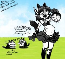 battle_cat belly belly_bulges belly_bulging crazed_cat crazed_moneko crazed_moneko_(the_battle_cats) doodleminium female female_pred holy_shit_its_crazed_doge post_vore squirming_gut the_battle_cats vore vore_belly