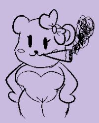 oc smoking_weed tagme teddy_bear toastape_(artist)