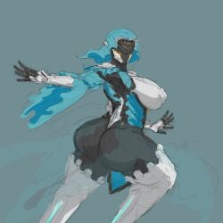 1girls alternate_ass_size alternate_breast_size ass big_ass big_breasts breasts female large_filesize robert_dim_:^ self_upload solo solo_female warframe yareli_(warframe)