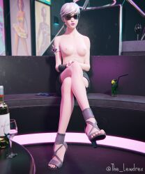 1girls 3d abs alternate_version_available areolae armwear blender bottomwear breasts clothed clothing cocktail couch crossed_legs detailed_background drink ear_piercing earrings epic_games eyewear female female_focus female_only fortnite half-dressed half_naked high_heels highres legs_crossed lewdrex light-skinned_female light_skin looking_at_viewer multicolored_hair nipples partially_clothed petite petite_body piercing piercings presenting presenting_breasts sabina_(fortnite) sitting skirt small_breasts solo solo_focus sunglasses tinted_eyewear topless two_tone_hair watermark