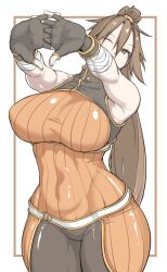 1girls breasts busty curvaceous curvy curvy_body curvy_female curvy_figure dnf_duel dungeon_fighter_online female fighter_(dungeon_and_fighter) fit_female hourglass_figure huge_breasts large_breasts mature_female nia0122 pelvic_line striker_(dungeon_and_fighter) thick_thighs tomboy voluptuous wide_hips