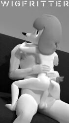 1boy 1girls 3d animated anthro anus ass balls canid canine canis cowgirl_position duo erection female female_penetrated fifi_(somemf) fifi_(somemotherf) furry human human_on_anthro interspecies male male/female male_penetrating male_penetrating_female nude penis pussy sex sound straight tagme tail tailwag vaginal_penetration video white_body wigfritter