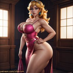 princess peach from mario (series) by vilacrym