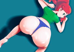 1girls all_fours ass female female_only huge_ass human human_only microsd_(artist) nintendo pokemon pokemon_ss solo solo_female sonia_(pokemon)