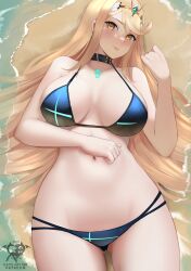 mythra from nintendo by kaos art