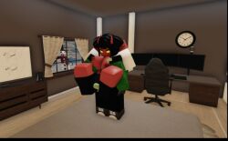 1boy 1girls 3d artist_request bedroom female male roblox robloxian source_request