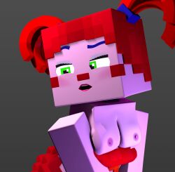 3d animation_lobby baby_(fnafsl) breasts circus_baby circus_baby_(fnaf) circus_baby_(minecraft) five_nights_at_freddy's fnaf minecraft naughty naughty_face solo