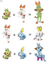 anal_beads anthro breasts feral grookey hand_on_hip highres kirapac lagomorph looking_at_viewer monkey naked nipples pokémon_(species) pokefusion pokemon pokemon_ss pussy scorbunny sobble