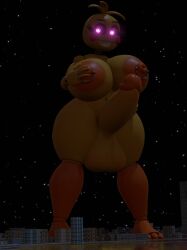 1futa 3d big_breasts bigger_female blender city completely_nude domination five_nights_at_freddy's five_nights_at_freddy's_2 futa_giantess futa_only futanari giantess goolba huge_balls huge_breasts huge_cock macro naked nude nude_futanari size_difference solo toy_chica_(fnaf)