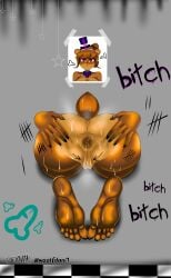 cally3d clazzey cryptiacurves fazclaire's_nightclub five_nights_at_freddy's fnaf freddy_(fnaf) fredina's_nightclub fredina_(cally3d) frenni_(cryptia) frenni_fazclaire golden_freddy golden_freddy_(fnaf) golden_fredina_(cally3d) scottgames smooth_skin solo tagme through_wall type_0