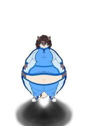 big_breasts breasts female frisk_lk obese tagme thick_thighs wide_hips