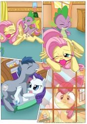 apple_bloom_(mlp) bbmbbf fluttershy_(mlp) friendship_is_magic hair_on_head my_little_pony palcomix rarity_(mlp) spike_(mlp) tagme