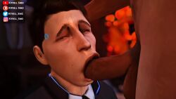 3d animated blowjob_face connor_(detroit:_become_human) detroit:_become_human dirty_talk fellatio gay male mp4 oral public_sex sims sound tagme video