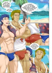 bara crossover fate/apocrypha fate_(series) fire_emblem fire_emblem:_the_blazing_blade gay hector_(fire_emblem) no_visible_genitalia oswin_(fire_emblem) rider source_request tagme western_yaoist yaoi