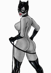 1girls 2023 animal_ears ass bare_ass bare_breasts batman_(series) batman_returns big_breasts black_and_white breasts bubble_butt cat_ears catwoman clothing curvaceous curvy_body curvy_figure dc dc_comics ed_benes_studio eyelashes eyes female female_only fetish_wear gloves green_eyes hi_res huge_breasts human human_only latex latex_clothing latex_gloves latex_legwear latex_mask latex_stockings latex_thighhighs light-skinned_female light_skin lips lipstick long_gloves looking_at_viewer looking_back looking_back_at_viewer mask melee_weapon mostly_nude nipples nude_female nudity open_eyes partially_clothed red_lipstick seductive_look selective_color selina_kyle solo solo_focus standing stockings supervillain supervillainess thighhighs thong villainess voluptuous voluptuous_female weaponpose whip