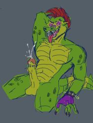 1boy 2022 alligator alligatorid anthro anthro_focus anthro_only anthro_solo arm_behind_back balls ballsack boner bracelet claws completely_nude completely_nude_male crocodile crocodilian crocodylid cum_drip cum_trail cumming cumshot digital_drawing_(artwork) digital_media_(artwork) drool drool_string ejaculate ejaculating_cum ejaculation erect_penis erection fangs finger_claws fingerless_gloves five_nights_at_freddy's five_nights_at_freddy's:_security_breach frenulum_piercing furry furry_male furry_only glans glasses gloves green_skin humanoid humanoid_genitalia humanoid_penis male male_only mohawk_(hairstyle) montgomery_gator_(fnaf) navel nude nude_male open_smile orgasm penis penis_piercing pierced_genitals pierced_penis piercing red_hair reptile reptile_humanoid saliva saliva_string scales scalie scalie_humanoid scottgames scrotum sharp_teeth smile smiley_face smiling smiling_at_viewer smooth_penis smooth_skinned_male solo spiked_bracelet spiked_tail spikes_(anatomy) star_glasses steel_wool_studios sunglasses sxltyslxt testicles tongue tongue_out